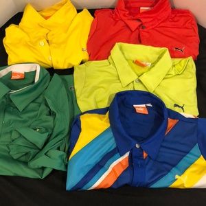Mens bundle of 5 puma golf shirts size MED